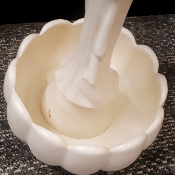 Vintage Ironstone USA Mary and Baby Jesus Standing Holy Water Font / Stoup - Picture 8 of 15